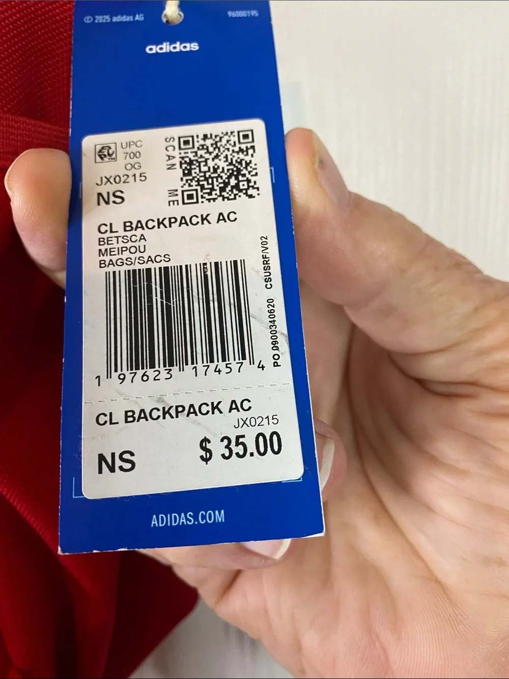 adidas Red Trefoil Classic Backpack